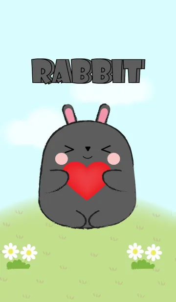 [LINE着せ替え] My Fat Cute Black Rabbit Theme (jp)の画像1