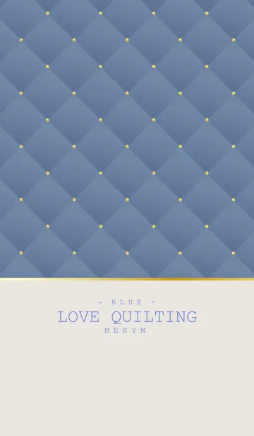 [LINE着せ替え] LOVE QUILTING BLUE 10の画像1