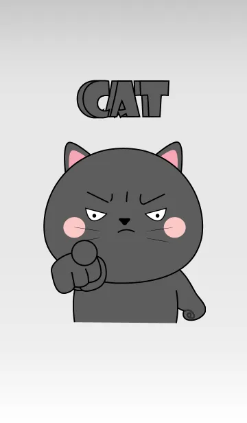 [LINE着せ替え] Cutie Black Cat Theme (jp)の画像1