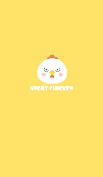 [LINE着せ替え] Simple Angry White Chicken Theme (jp)の画像1