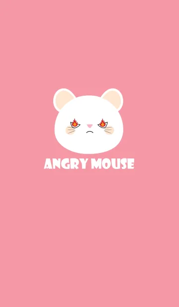 [LINE着せ替え] Simple Angry White Mouse Theme (jp)の画像1