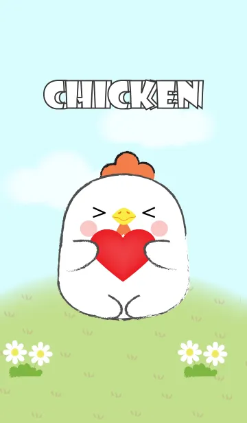 [LINE着せ替え] My Fat Cute White Chicken Theme (jp)の画像1