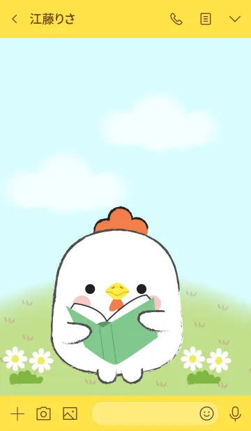 [LINE着せ替え] My Fat Cute White Chicken Theme (jp)の画像3