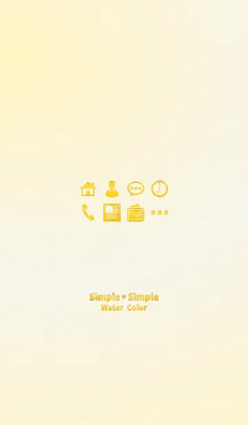 [LINE着せ替え] シンプル シンプル /水彩/黄色の画像1