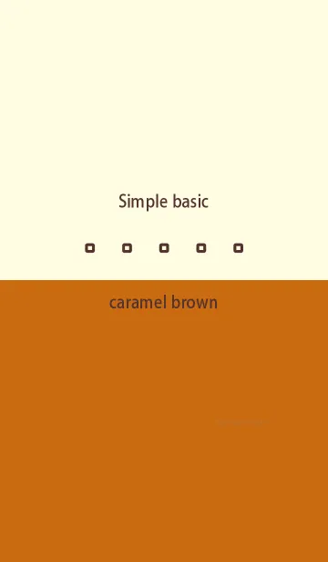[LINE着せ替え] Simple basic キャラメル ブラウンの画像1