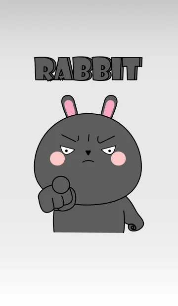 [LINE着せ替え] Cutie Black Rabbit Theme (jp)の画像1