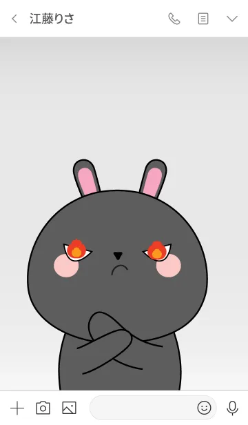 [LINE着せ替え] Cutie Black Rabbit Theme (jp)の画像3