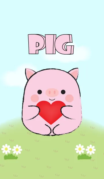 [LINE着せ替え] My Fat Cute Pink Pig Theme (jp)の画像1