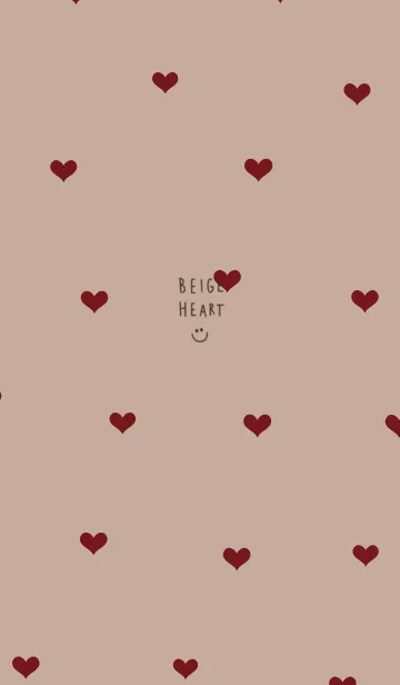 [LINE着せ替え] ベージュとボルドー。ハート。の画像1