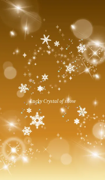 [LINE着せ替え] オレンジ / 全運気が上がる！雪の結晶の画像1