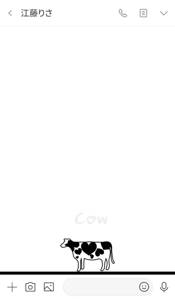 [LINE着せ替え] 思いやりのある斑点のある牛の画像3
