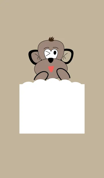 [LINE着せ替え] Simple cute monkey theme v.2 (JP)の画像1