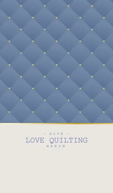 [LINE着せ替え] LOVE QUILTING BLUE 11の画像1