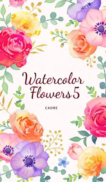 [LINE着せ替え] Watercolor Flowers 5の画像1
