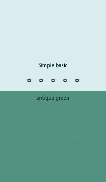 [LINE着せ替え] Simple basic アンティーク グリーンの画像1