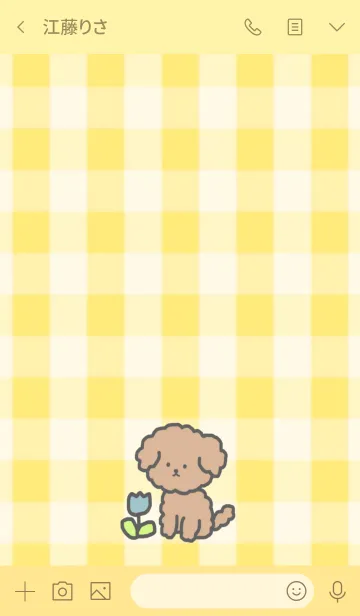 [LINE着せ替え] もこもこトイプードル着せ替えの画像3