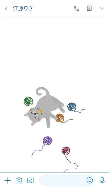 [LINE着せ替え] 猫は糸の猫ボールに来るの画像3