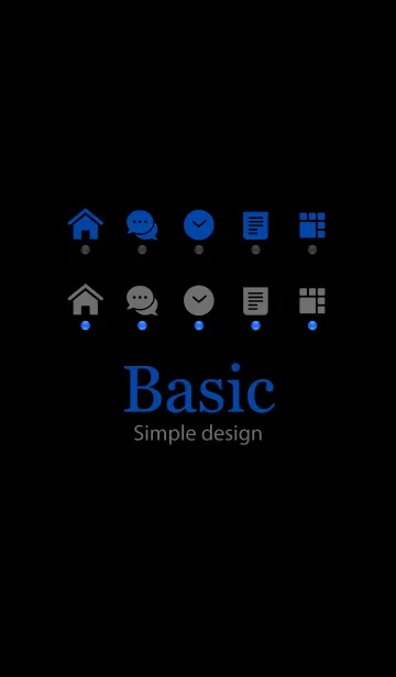 [LINE着せ替え] Basic [Blue Light]の画像1