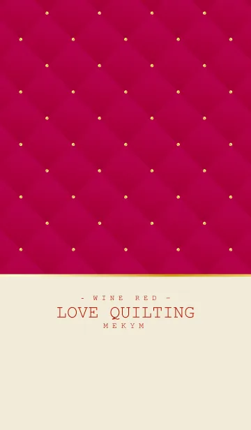 [LINE着せ替え] LOVE QUILTING WINE RED 15の画像1