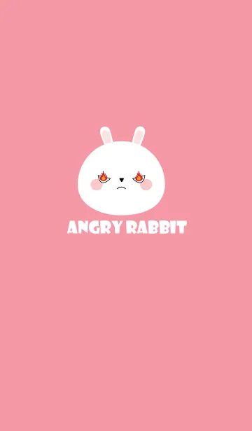 [LINE着せ替え] Simple Angry White Rabbit Theme (jp)の画像1