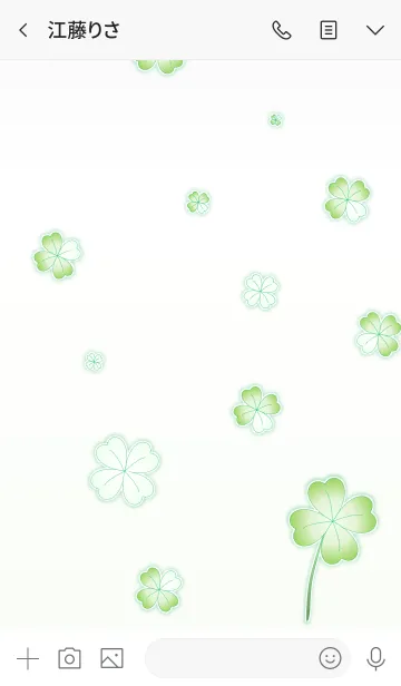 [LINE着せ替え] My Lucky Clover 2！ (White V.1)の画像3