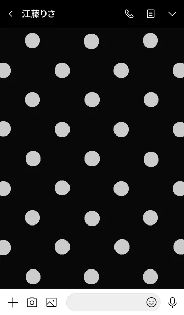 [LINE着せ替え] SIMPLE DOTS -black-の画像3