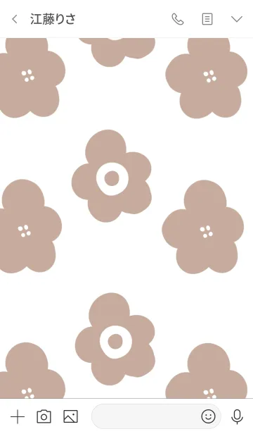 [LINE着せ替え] ホワイトとベージュ。花。の画像3