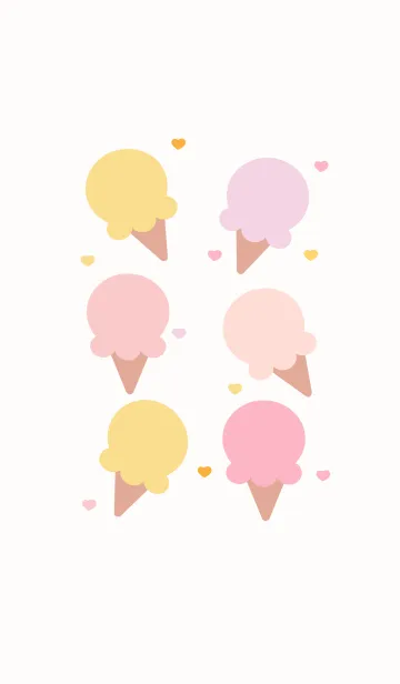 [LINE着せ替え] Cute ice-cream theme 7の画像1