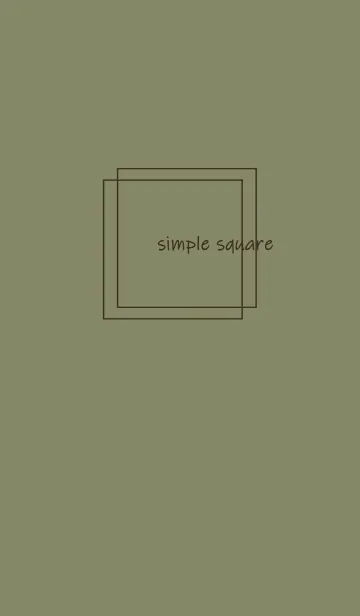 [LINE着せ替え] simple square =khaki=の画像1