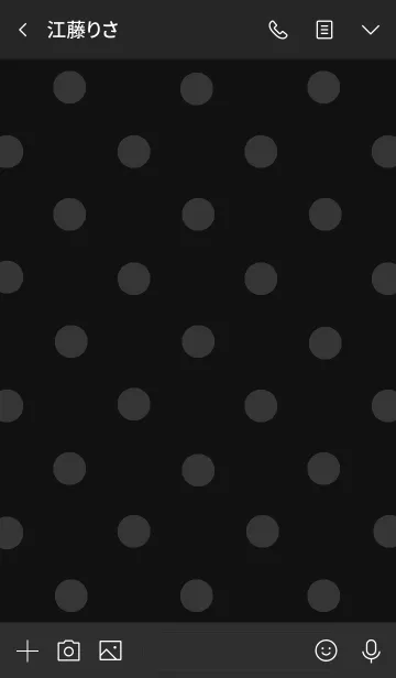 [LINE着せ替え] SIMPLE DOTS -black＆gray-の画像3