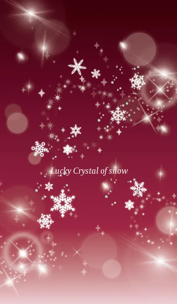 [LINE着せ替え] ボルドー / 全運気が上がる！雪の結晶の画像1