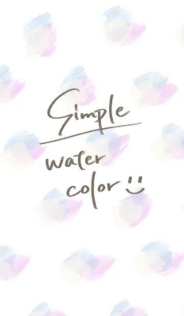 [LINE着せ替え] シンプル・水彩の画像1