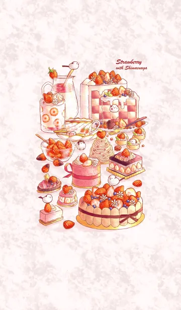 [LINE着せ替え] Strawberry with shimaenagaの画像1