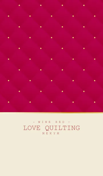 [LINE着せ替え] LOVE QUILTING WINE RED 17の画像1