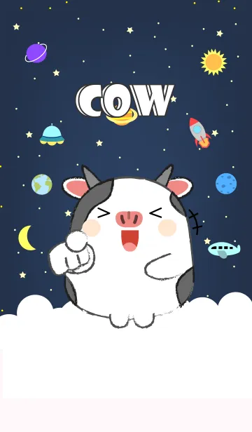 [LINE着せ替え] Emotions Cow On Galaxy (jp)の画像1