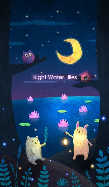 [LINE着せ替え] Night Water Liliesの画像1