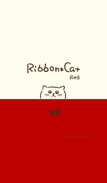 [LINE着せ替え] Ribbon ＆ Cat Redの画像1