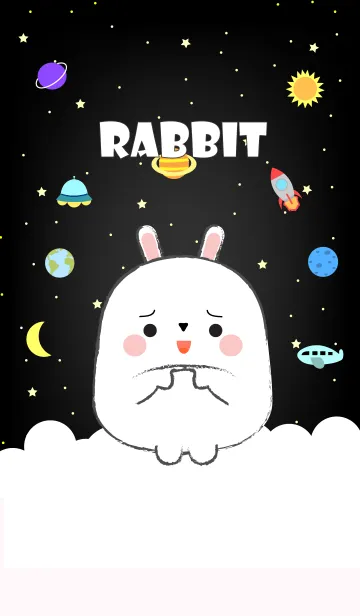 [LINE着せ替え] Emotions White Rabbit On Galaxy (jp)の画像1