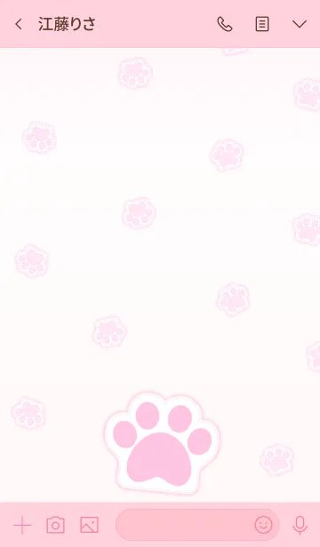 [LINE着せ替え] Cute Cat Paw 2！ (Pink Ver.3)の画像3