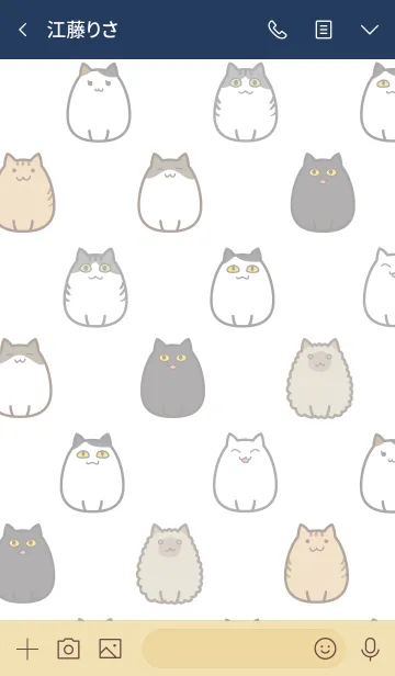 [LINE着せ替え] ふっくら猫の画像3