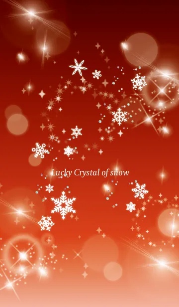 [LINE着せ替え] 赤 / 全運気が上がる！雪の結晶の画像1