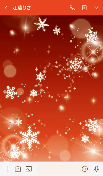 [LINE着せ替え] 赤 / 全運気が上がる！雪の結晶の画像3