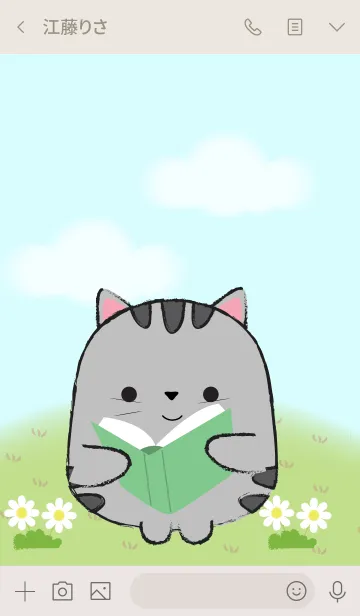 [LINE着せ替え] My Fat Cute Gray Cat Theme (jp)の画像3