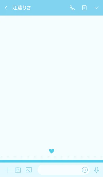 [LINE着せ替え] Heart basic シアン ブルーの画像3