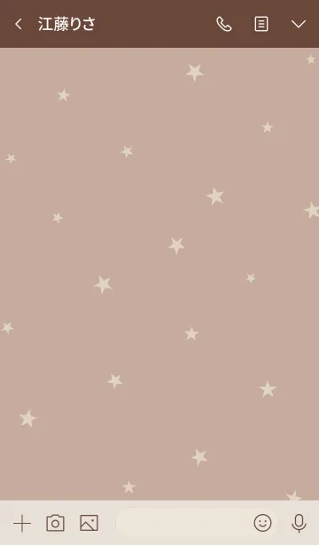 [LINE着せ替え] ベージュ。ライトベージュ。ブラウン。星。の画像3