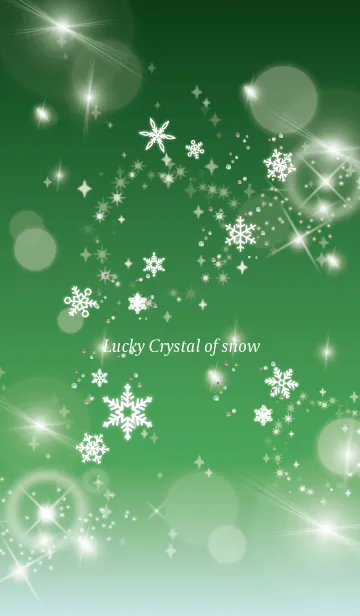 [LINE着せ替え] 緑 / 全運気が上がる！雪の結晶の画像1