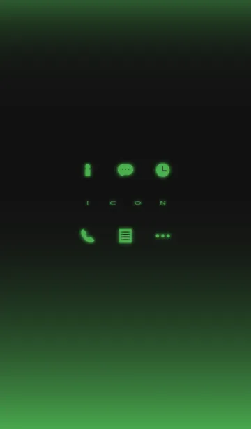 [LINE着せ替え] Simple Icon -GREEN-の画像1