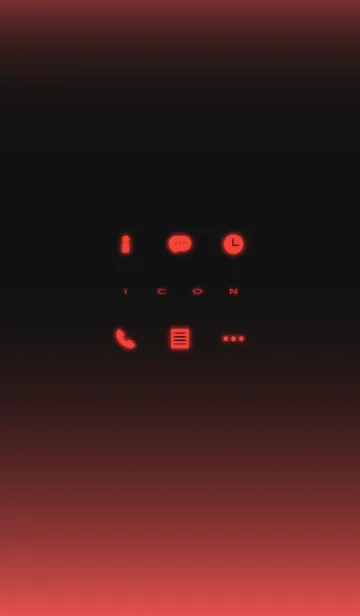 [LINE着せ替え] Simple Icon -RED-の画像1