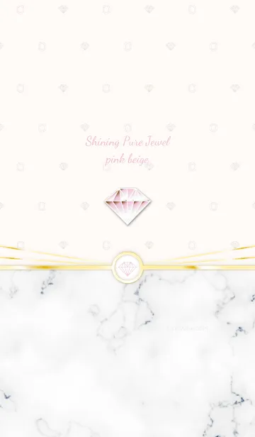 [LINE着せ替え] Shining Pure Jewel pink beigeの画像1