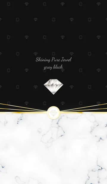 [LINE着せ替え] Shining Pure Jewel gray blackの画像1